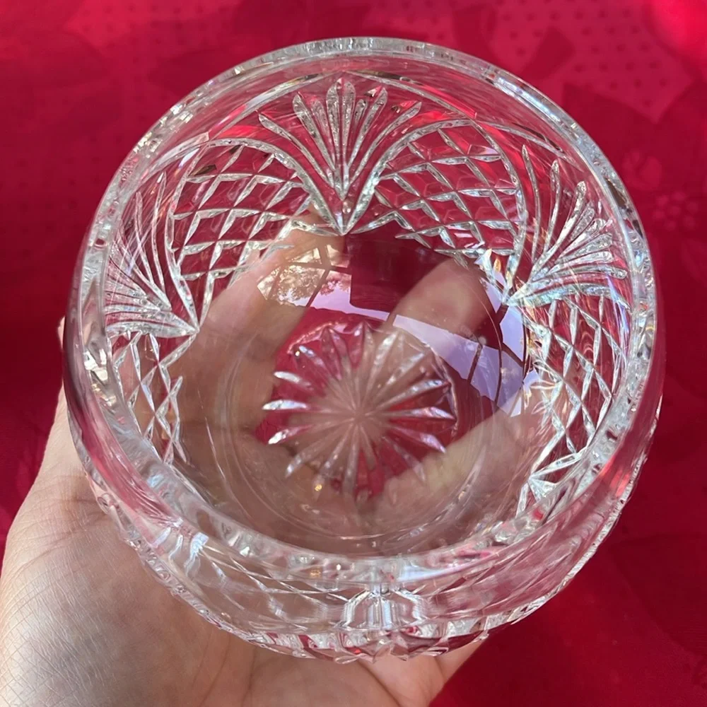 Waterford Crystal Cut Glass Bowl candle holder signed